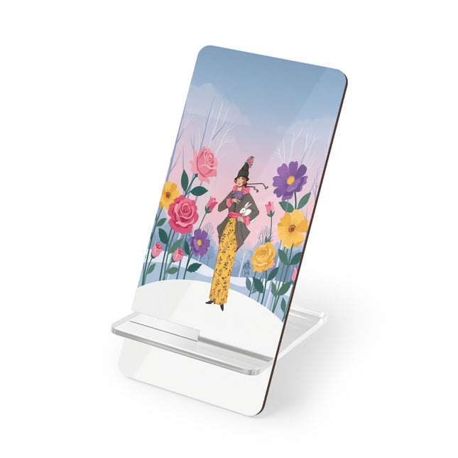 🐇🌹 The Lady With The White Rabbit Mobile Display Stand – Art Deco Winter Garden