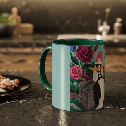 The Lady Of The Garden Tea Colorful Mugs – Art Deco Floral Elegance