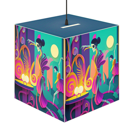 Dance of the Skeleton Ballerinas Light Cube Lamp