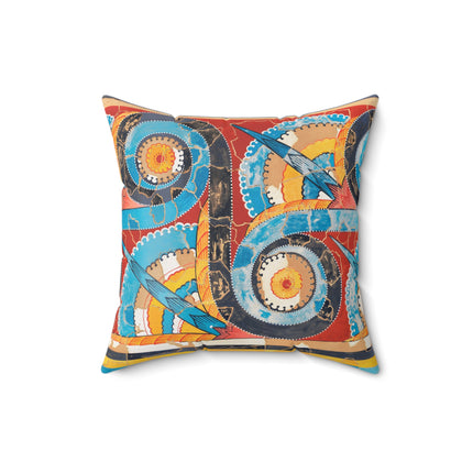 Reproduction of S-Spiral Frieze by Emile Gilliéron Spun Polyester Square Pillow