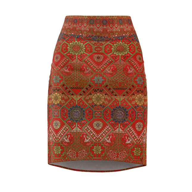 Japanese Fan Pattern by G.A. Audsley Women's Pencil Skirt (AOP)
