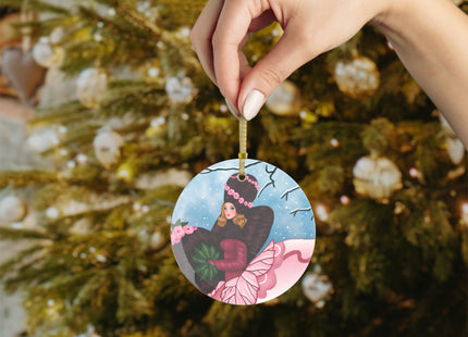 Winter Rose Empress Glass Ornament