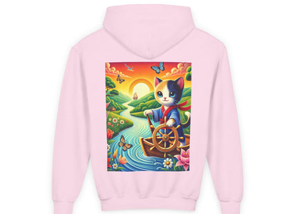 Sailor Kitten’s River Adventure Youth Heavy Blend Hooded Sweatshirt