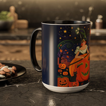 🧙‍♀️🎃 The Witch Of Pumpkin Moon Hollow Colorful Mug – Whimsical Halloween Magic