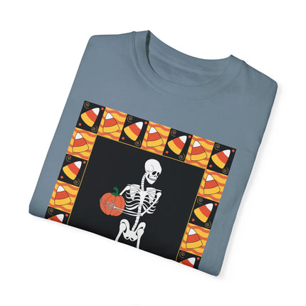 Candy Corn Skeleton Unisex Garment-Dyed T-shirt