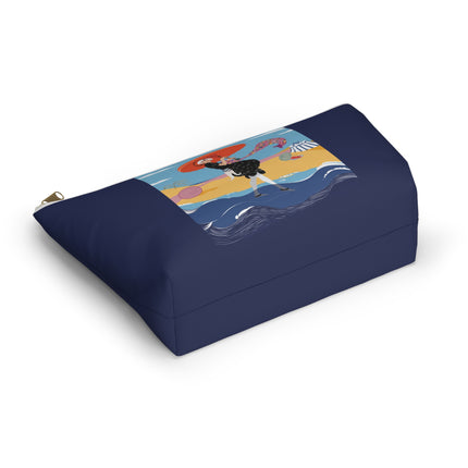 Beachside Promenade Cosmetic Bag – Glamorous Summer Stroll & Retro Chic