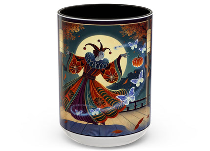Court Magician with Ghost Butterflies Colorful Mugs (11oz, 15oz)
