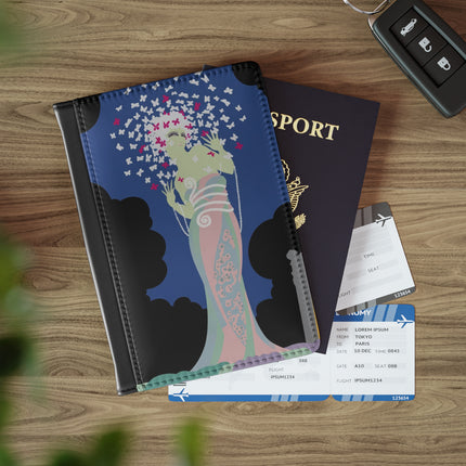 Butterfly Enchantress Passport Cover – Ethereal Grace & Art Deco Fantasy