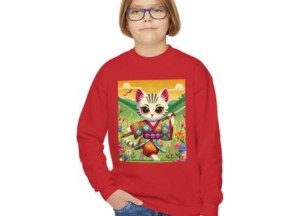 Samurai Kitten Youth Crewneck Sweatshirt