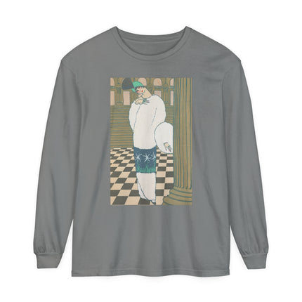 Les Hermines by Georges Lepape Garment-dyed Long Sleeve T-Shirt
