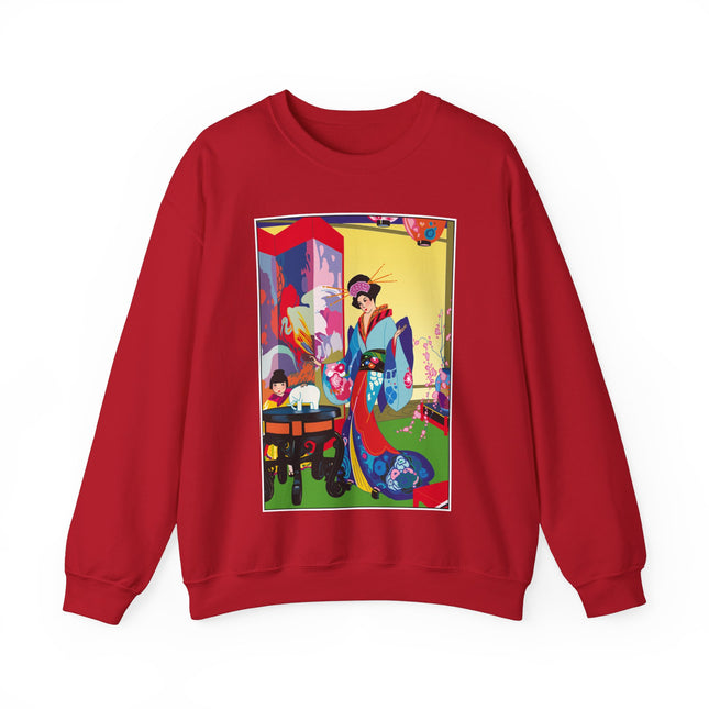A Timeless Journey by Umberto Brunelleschi Heavy Blend™ Crewneck Sweatshirt