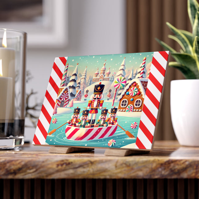 Nutcracker Candy-Striped Adventure Ceramic Tile