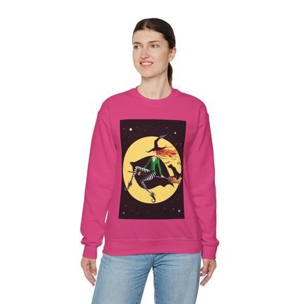 A Witch’s Moonlit Flight Unisex Heavy Blend™ Crewneck Sweatshirt