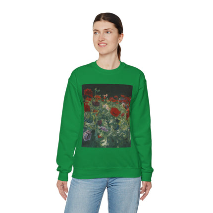 Poppies (A Study of Poppies for Carnation, Lily, Lily, Rose) by John Singer Sargent Heavy Blend™ Crewneck Sweatshirt