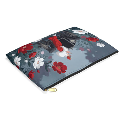 🚗🌺 The Lady Of The Grand Touring Car Accessory Pouch – Art Deco Motoring Elegance