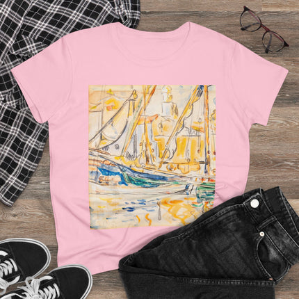 Saint-Tropez by Paul Signac Women's Midweight Cotton Tee