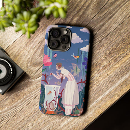 🐠🌸 The Enchanted Aquarium Garden Phone Case – Art Deco Underwater Fantasy