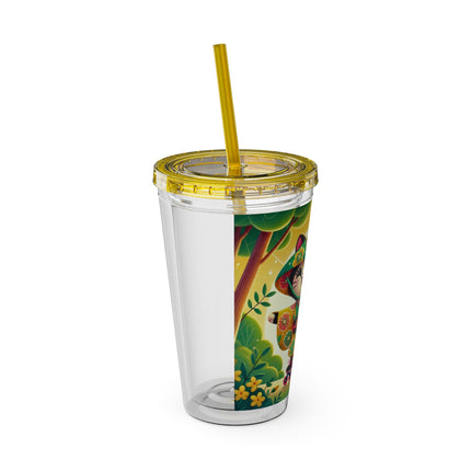Firefly Dance on Wheels Sunsplash Tumbler with Straw, 16oz