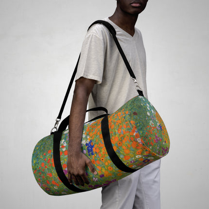 Cottage Garden by Gustav Klimt Duffle Bag