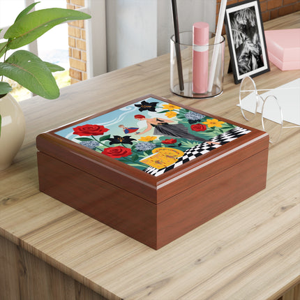 🌹🎭 The Lady Of The Little Dancer Jewelry Box – Art Deco Floral Fantasy