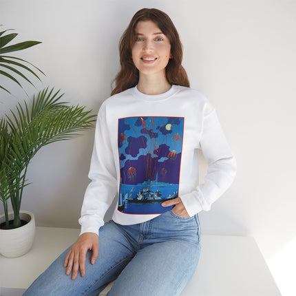 Fireworks in Venice by George Barbier Heavy Blend™ Crewneck Sweatshirt