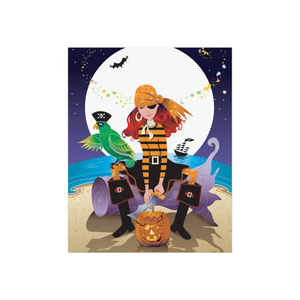 Moonlit Pirate Halloween Fine Art Posters
