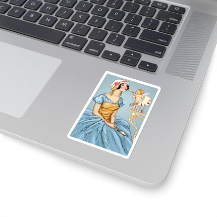 The Enchanting Painter: A Fairy's Artistic Touch Kiss-Cut Stickers (4 Sizes)