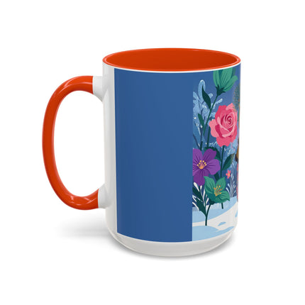 🌹❄️ The Holly Rose Of Winter Colorful Mug – Art Deco Christmas Garden