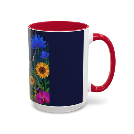 The Lady Of The Starlit Candles Colorful Mugs – Art Deco Theatrical Romance