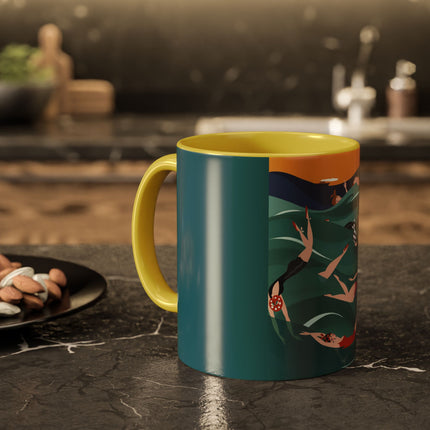 Summer Splash Colorful Mugs – Retro Beach Joy & Carefree Summer Vibes