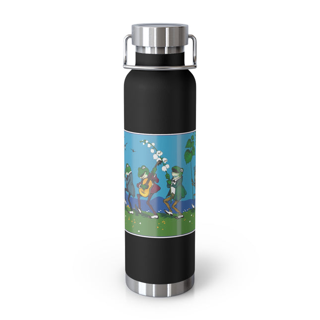 Frog and Beetle Band Copper Vacuum Insulated Bottle, 22 oz