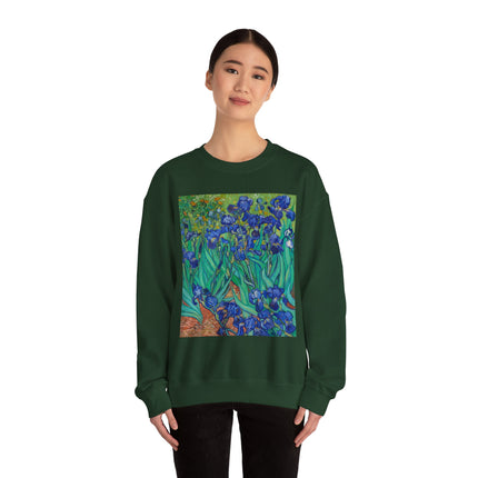 Irises by Vincent Van Gogh Heavy Blend™ Crewneck Sweatshirt