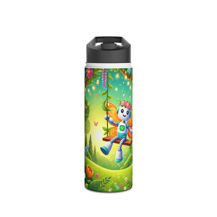Robot Fairy Stainless Steel Water Bottle, Standard Lid