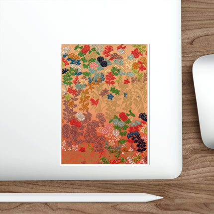 Japanese Flower Pattern by G.A. Audsley Die-Cut Stickers (5 Sizes)