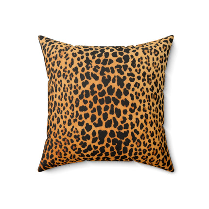 Classic Leopard Print Spun Polyester Square Pillow
