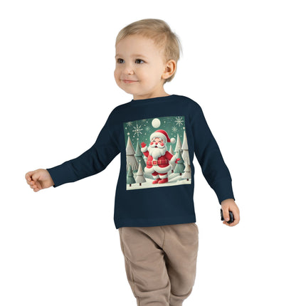Santa's Joyful Night Toddler Long Sleeve Tee