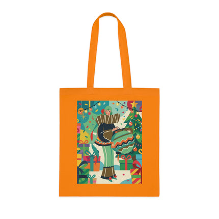 🎄🎁 The Lady Of The Christmas Ornament Cotton Tote Bag – Art Deco Holiday Fantasy