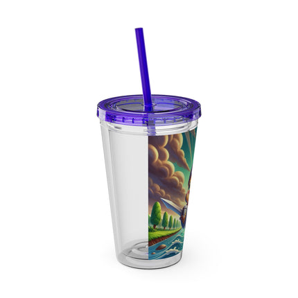 Valiant Duck Sunsplash Tumbler with Straw, 16oz