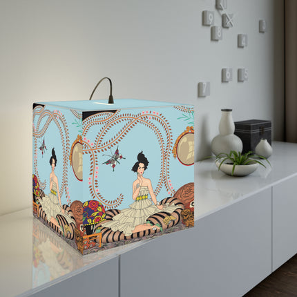 Minuit … ou l’appartement à la mode by George Barbier Light Cube Lamp
