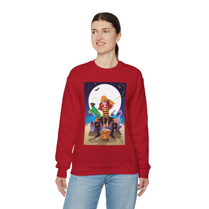 Moonlit Pirate Halloween Unisex Heavy Blend™ Crewneck Sweatshirt