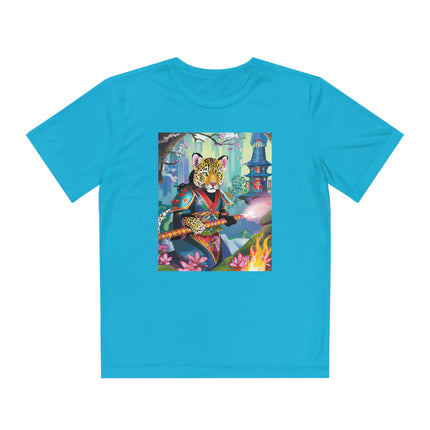 Cyberpunk Leopard Youth Competitor Tee