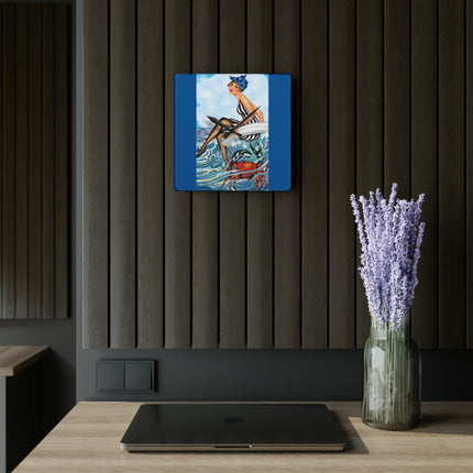 Playful Waves and Fashion Follies Acrylic Wall Clock