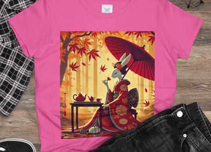 Theatrical Harvest Rabbit Women's Midweight Cotton Tee