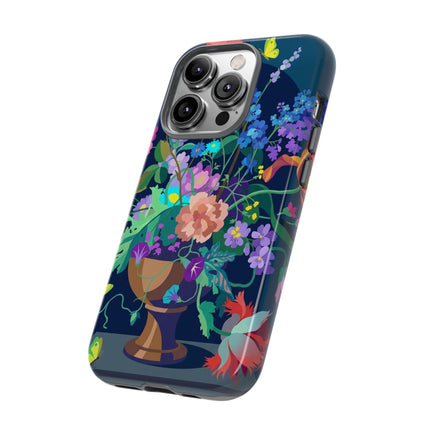 Midnight Floral Reverie Phone Case – Vibrant Bloom & Enchanted Beauty