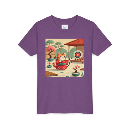 Archer Kitten in the Zen Garden Youth Short Sleeve Tee