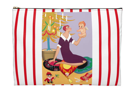 Art Deco Christmas Accessory Pouch
