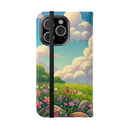 🪁🐉 Geisha Kitten and the Dragon Kite Flip Case – Joyful Flight & Dragon Spirit