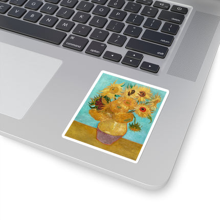 Vase with Twelve Sunflowers by Vincent Van Gogh Kiss-Cut Stickers (4 Sizes)