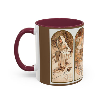 The Seasons by Alphonse Maria Mucha Colorful Mugs (11oz, 15oz)