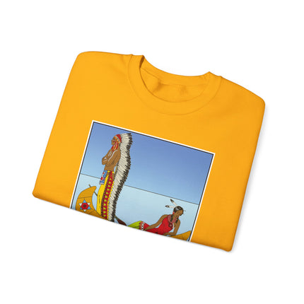 Le long du Missouri (Indian couple on the Missouri River) by George Barbier Heavy Blend™ Crewneck Sweatshirt